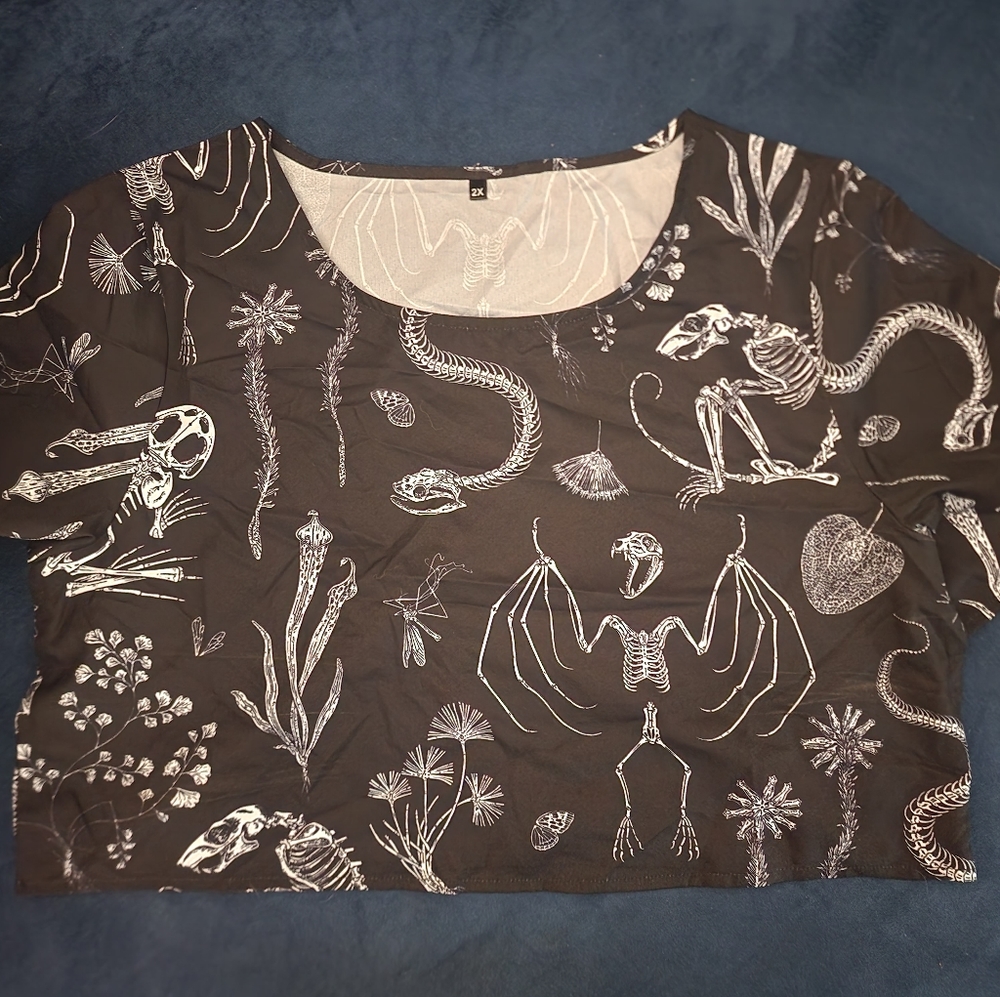 Animal bone crop top